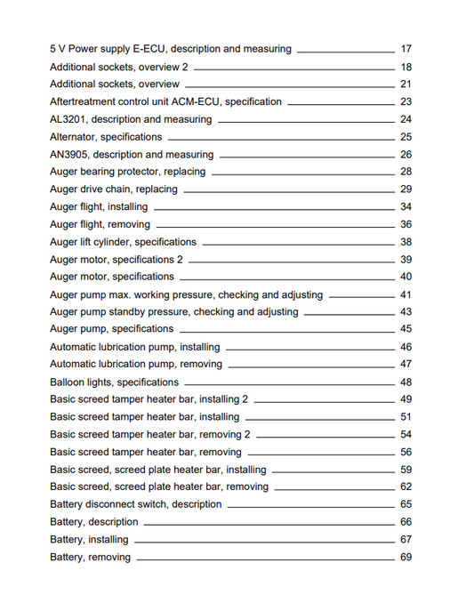 Volvo P6870C ABG Wheeled Paver Electrical And Hydraulic Schematic Manual Sn 12761922 - PDF File
