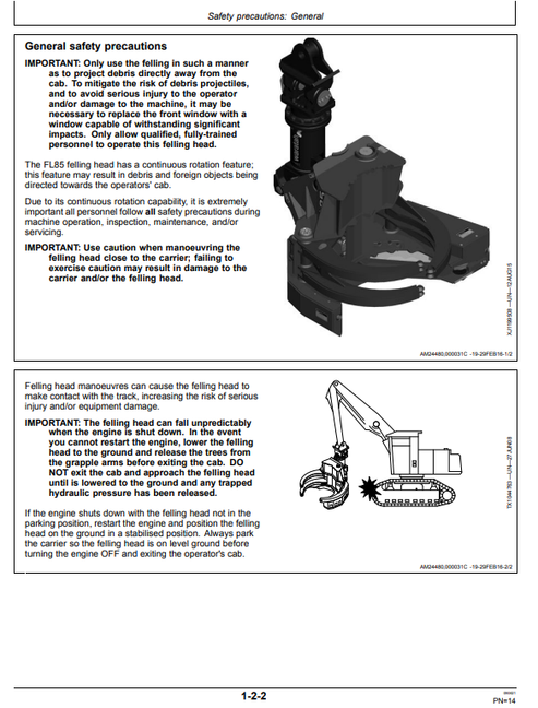 Waratah FL85 Felling Head Operation & Maintenance Manual