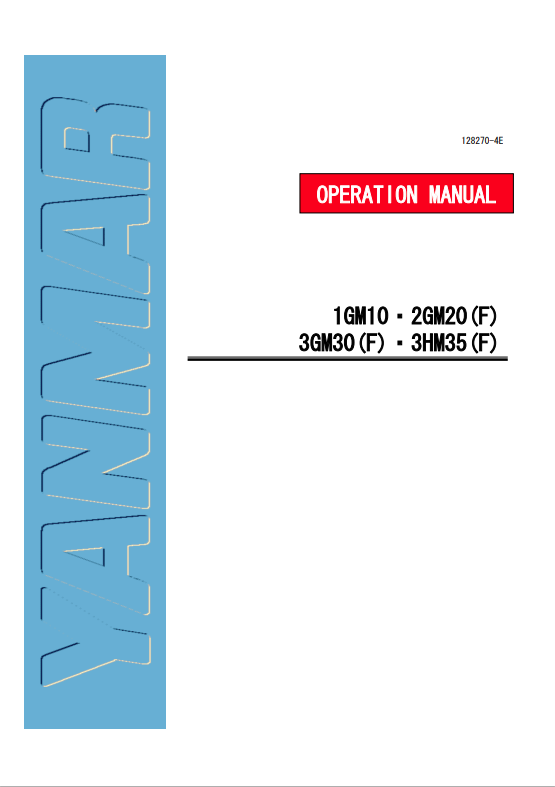 YANMAR DIESEL 1GM10-3HM35 OPERATION MANUAL PDF