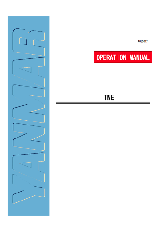 YANMAR DIESEL ENGINE TNE SERIES OPERATION MANUAL PDF
