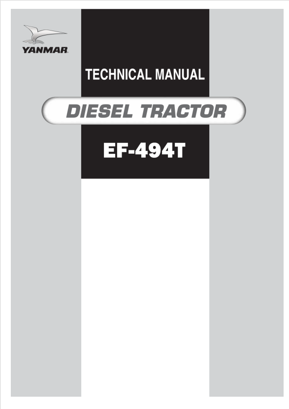YANMAR DIESEL TRACTOR EF-494T TECHNICAL MANUAL PDF