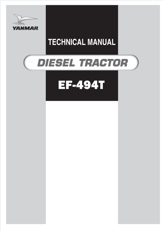 YANMAR DIESEL TRACTOR EF-494T TECHNICAL MANUAL PDF