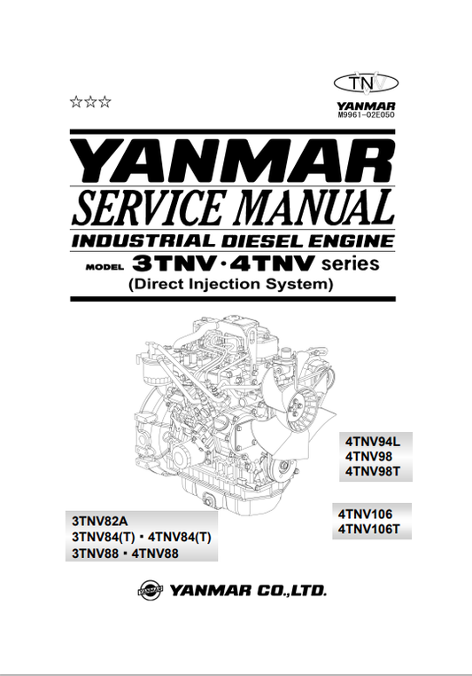 YANMAR INDUSTRIAL DIESEL ENGINE 3TNV-4TNV SERIES SERVICE MANUAL PDF