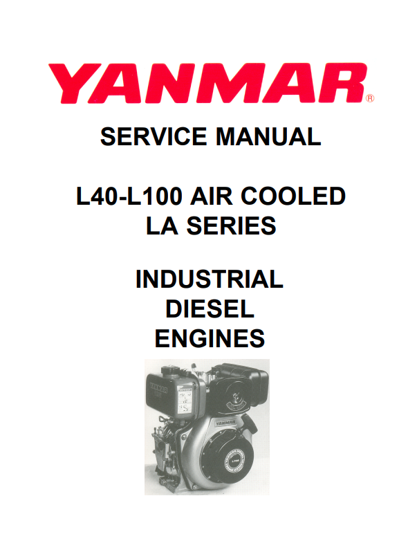 YANMAR INDUSTRIAL DIESEL L40-L100 AIR COOLED LA SERIES SERVICE MANUAL PDF