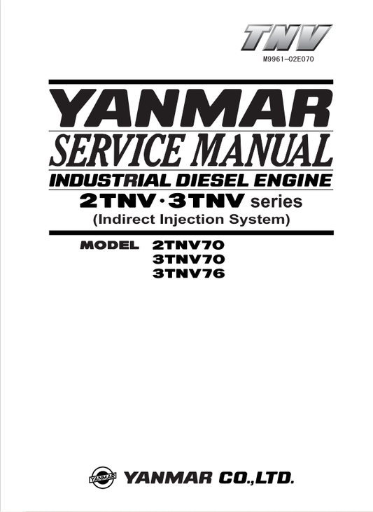 YANMAR INDUSTRIAL ENGINES 2TNV, 3TNV SERIES SERVICE MANUAL PDF
