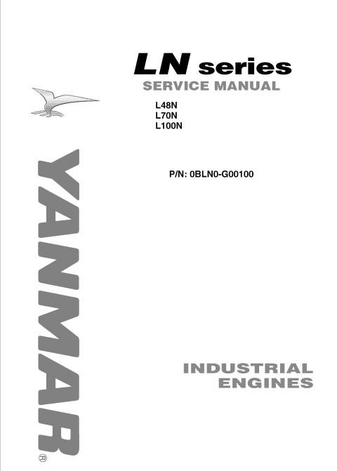 YANMAR INDUSTRIAL ENGINES L48N, L70N, L100N SERVICE MANUAL PDF