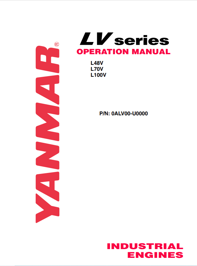 YANMAR INDUSTRIAL ENGINES LV SERIES OPERATION MANUAL PDF