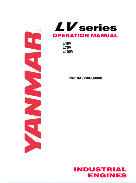 YANMAR INDUSTRIAL ENGINES LV SERIES OPERATION MANUAL PDF