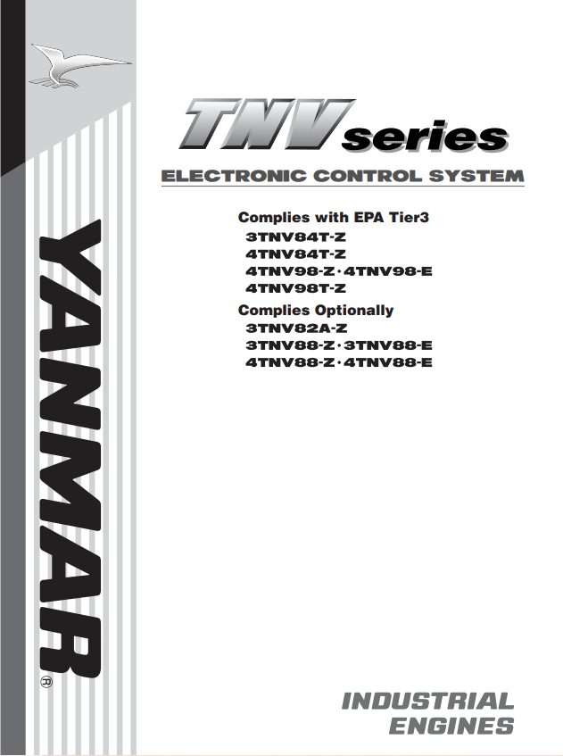 YANMAR INDUSTRIAL ENGINES TNV SERIES ELECTRONIC CONTROL SYSTEM MANUAL PDF
