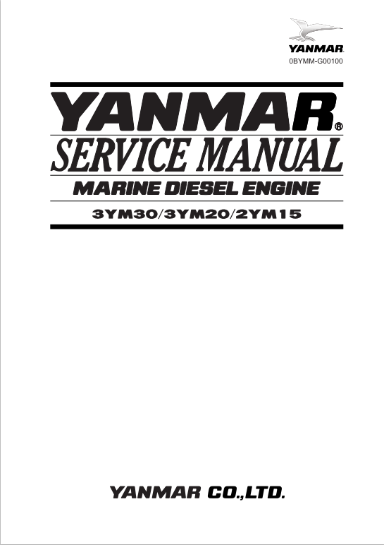 YANMAR MARINE DIESEL ENGINE 3YM30, 3YM20, 2YM15 SERVICE MANUAL PDF