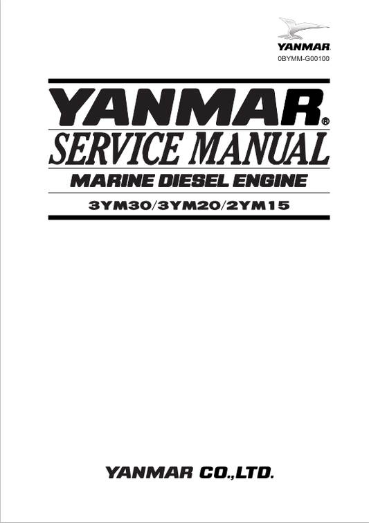 YANMAR MARINE DIESEL ENGINE 3YM30, 3YM20, 2YM15 SERVICE MANUAL PDF