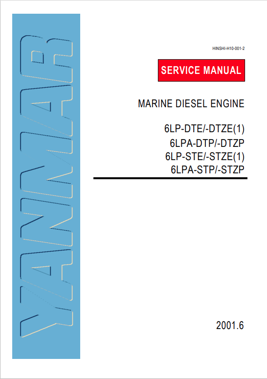 YANMAR MARINE DIESEL ENGINE 6LP, 6LPA SERVICE MANUAL PDF