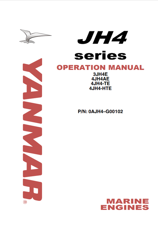 YANMAR MARINE ENGINES JH4 SERIES OPERATION MANUAL_G00102 PDF
