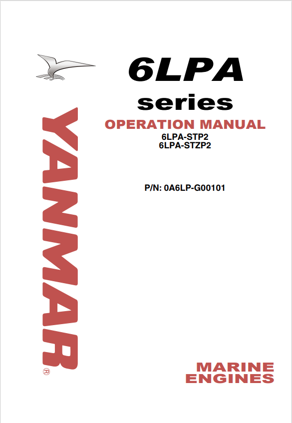 YANMAR MARINE ENGINE 6LPA SERIES OPERATION MANUAL PDF
