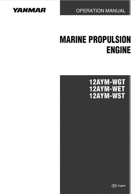 YANMAR MARINE PROPULSION ENGINE 12AYM OPERATION MANUAL PDF