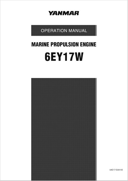 YANMAR MARINE PROPULSION ENGINE 6EY17W OPERATION MANUAL PDF