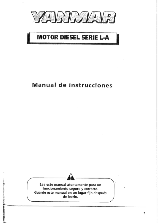 YANMAR MOTOR DIESEL L-A SERIES INSTRUCTION MANUAL PDF