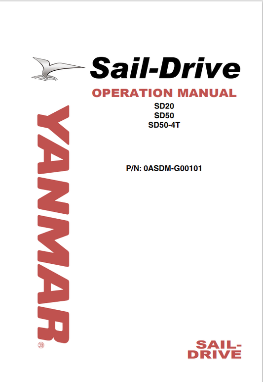 YANMAR SAIL-DRIVE SD20-50 OPERATION MANUAL PDF