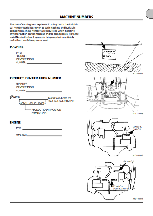 ZAXIS 120-3 160LC-3 200LC-3 Hydraulic Excavator Manual PDF