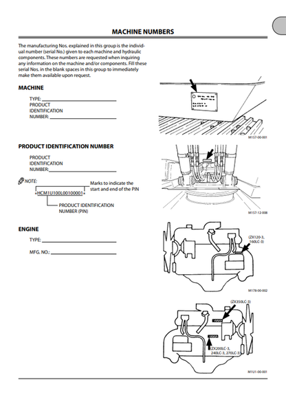 ZAXIS 120-3 160LC-3 200LC-3 Hydraulic Excavator Manual PDF
