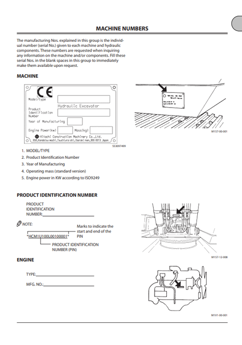 ZAXIS 225USLC-3 225USRLC Hydraulic Excavator Manual PDF