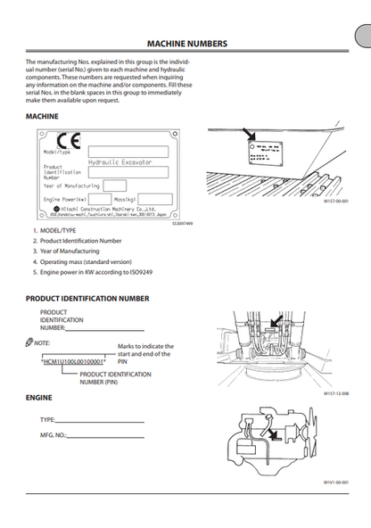 ZAXIS 225USLC-3 225USRLC Hydraulic Excavator Manual PDF