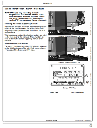 ZAXIS 260F-FE-6N & 260FLC-FE-6N Excavator Operating Manual PDF