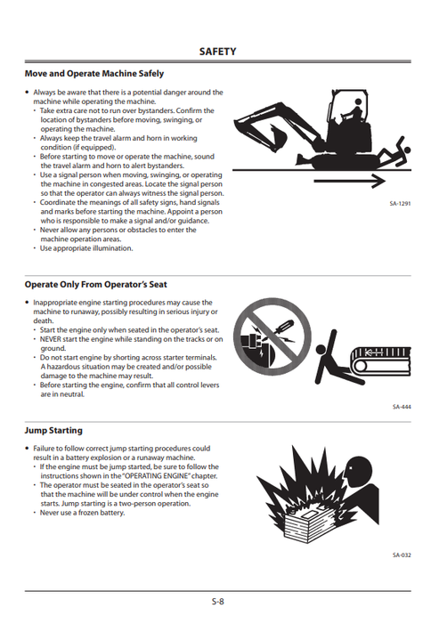 ZAXIS 30U-5N 35U-5N 50U-5N 60USB-5N Excavator Manual