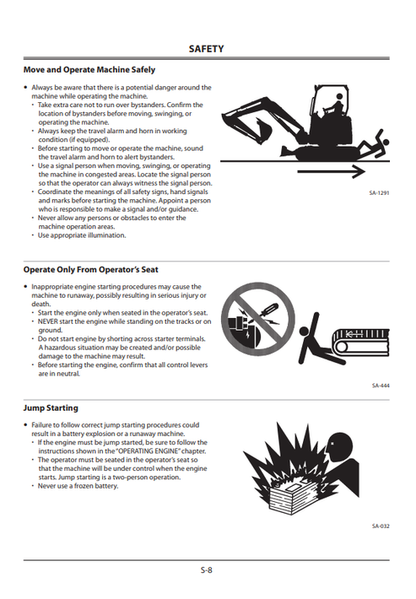 ZAXIS 30U-5N 35U-5N 50U-5N 60USB-5N Excavator Manual