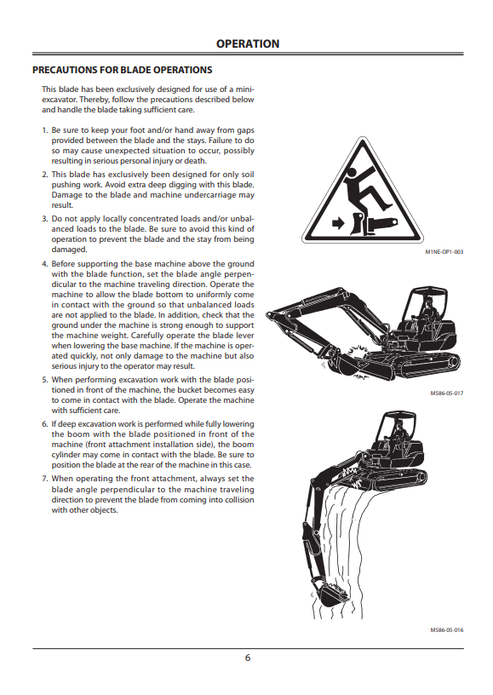 ZAXIS 35U-3 50U-3 60USB-3 Hydraulic Angle Blade Operator Manual