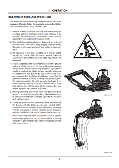 ZAXIS 35U-3 50U-3 60USB-3 Hydraulic Angle Blade Operator Manual