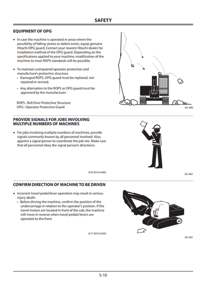 ZAXIS 450-3 470H-3 500LC-3 520LCH-3 Operator Manual EM1J121MD