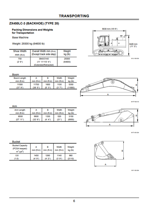 ZAXIS 450LC-3 470LCH-3 Super Long Front Operator Parts Manual PDF