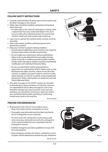 ZAXIS 650LC-3 670LCH-3 Hydraulic Excavator Operator Manual PDF