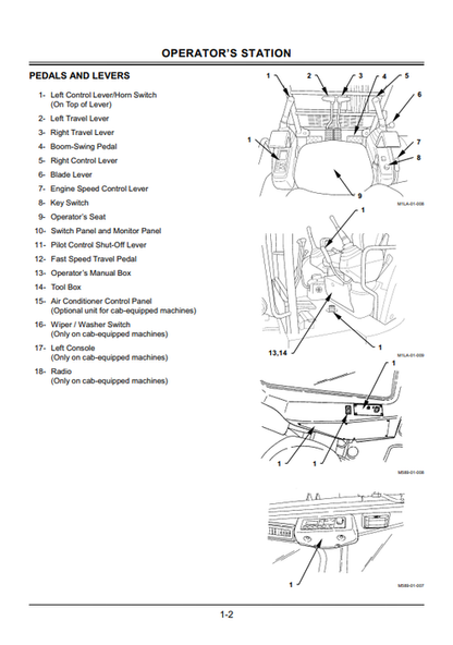 Zaxis 40U 50U Hydraulic Excavator Operator Manual EM1LD11
